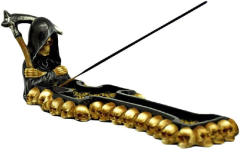 Grim Reaper Catacombs Resin Incense Burner Holder – 10 Inch