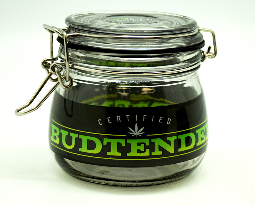 Budtender Large Dank Tank – Airtight Storage Jar with Colored Silicone Seal