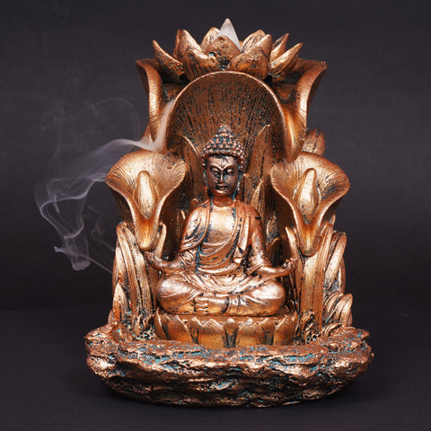 Buddha Backflow Incense Burner 5.5 Resin