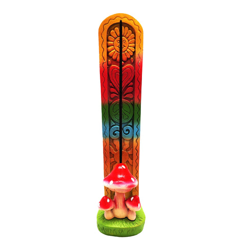 Groovy Mushroom Stick Incense Burner – 9.25 Inch Colorful Mushroom Incense Holder