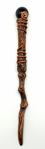 Black Obsidian Protection Wand – 10-Inch