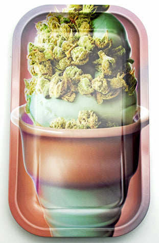 Bud Cone Rolling Tray – 10.5 x 6.5 Inch Decorative Multi-Purpose Tray