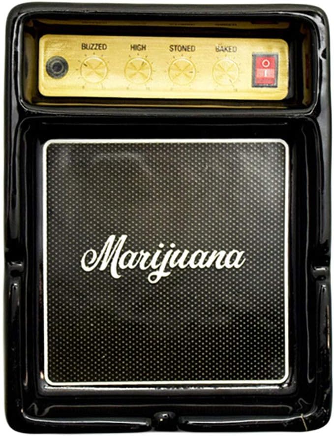 Retro Guitar Amp Ceramic Ashtray – 4 x 5.25 Inch Vintage Amplifier-Style Ashtray