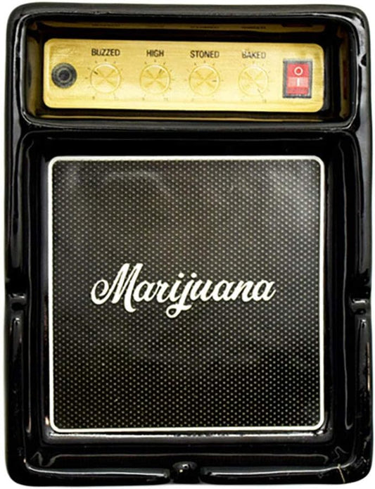 Retro Guitar Amp Ceramic Ashtray – 4 x 5.25 Inch Vintage Amplifier-Style Ashtray