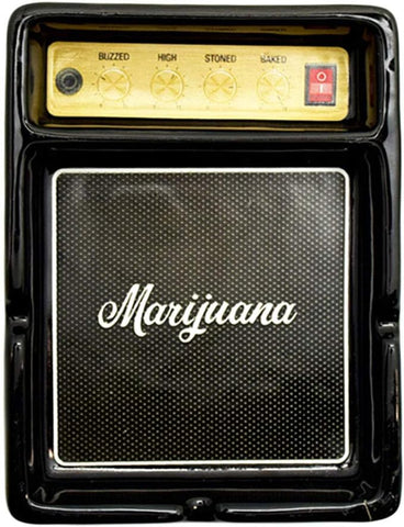 Retro Guitar Amp Ceramic Ashtray – 4 x 5.25 Inch Vintage Amplifier-Style Ashtray
