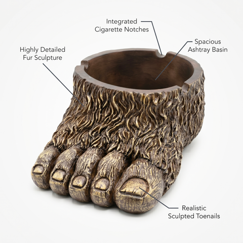 Bigfoot Ashtray – Decorative Resin Ashtray with Detailed Bigfoot Design