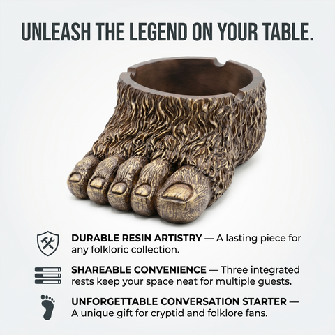Bigfoot Ashtray – Decorative Resin Ashtray with Detailed Bigfoot Design