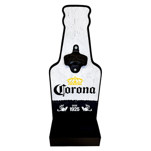 Metal Crona Bottle Opener With Cap Collector Catcher