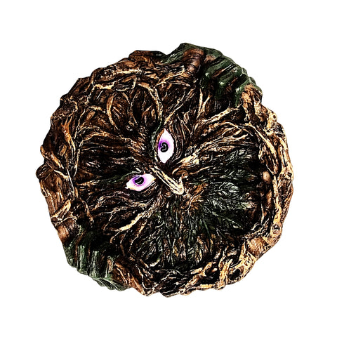 Father Nature Round Polyresin Ashtray – 5.25 Inch