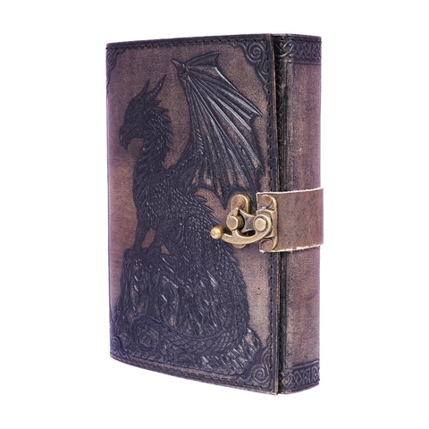 Dragon Leather Journal – Handmade 5x7 Vintage Notebook