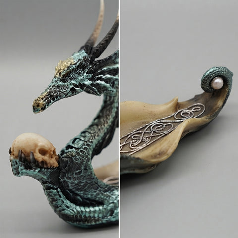 Medieval Collectibles Mystic Black Dragon Incense Holder
