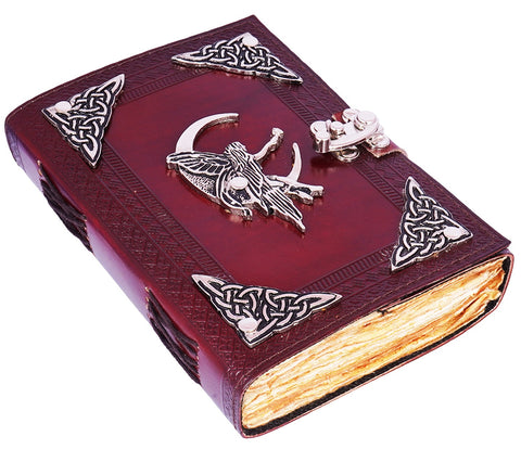 Metal Fairy Leather Journal 5x7 – Handmade Embossed Fairy Notebook