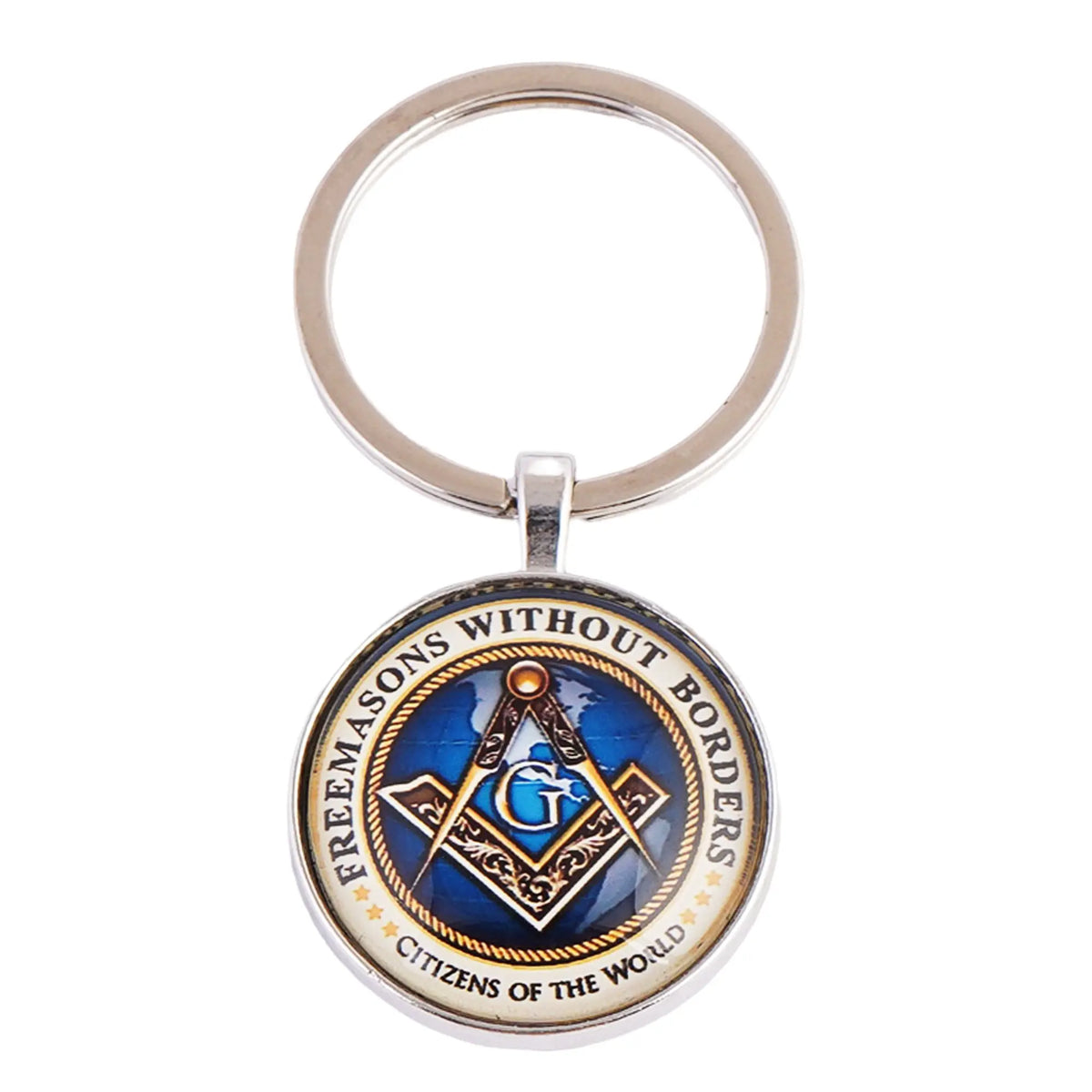 Freemasons Without Borders Masonic Keyring Masonic Symbolic, Perfect for Freemasons & Collectors, Keys Organizer Trendy Zone 21