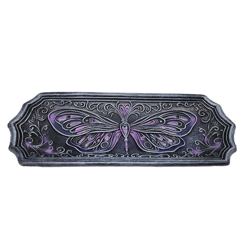 Butterfly Incense Burner – 7 x 3 Inch Hand-Painted Cold Cast Resin
