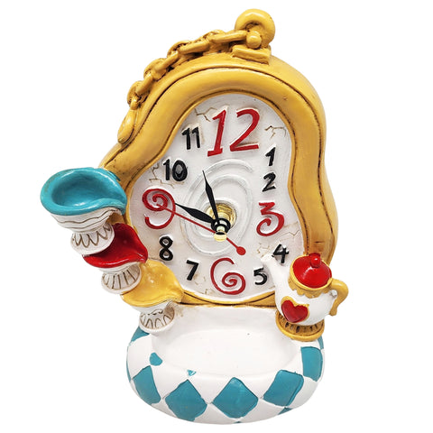 Wonderland Mad Tea Party Clock Backflow Incense Burner – 7 x 5 Inch