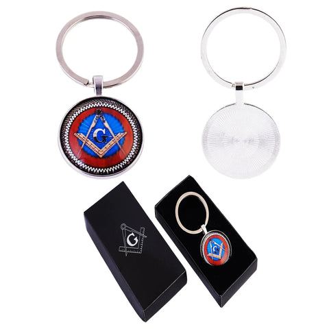 Masonic Keyring Masonic Symbolic, Perfect for Freemasons & Collectors, Keys Organizer, Brown Trendy Zone 21