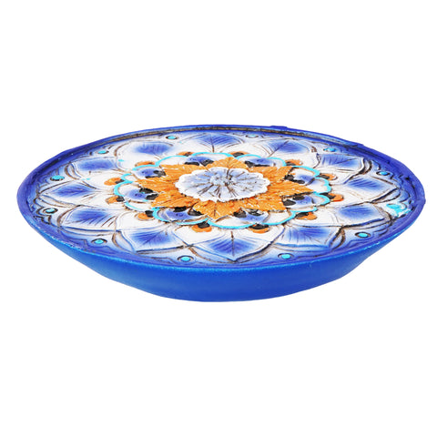 Mandala Incense Burner – 5 Inch Hand-Painted Cold Cast Resin Holder for Stick