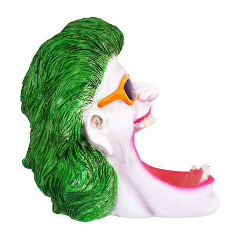 Joker Ashtray & Incense Burner – 5.5 x 5 x 3.5 Inch Hand-Painted Cold Cast Resin