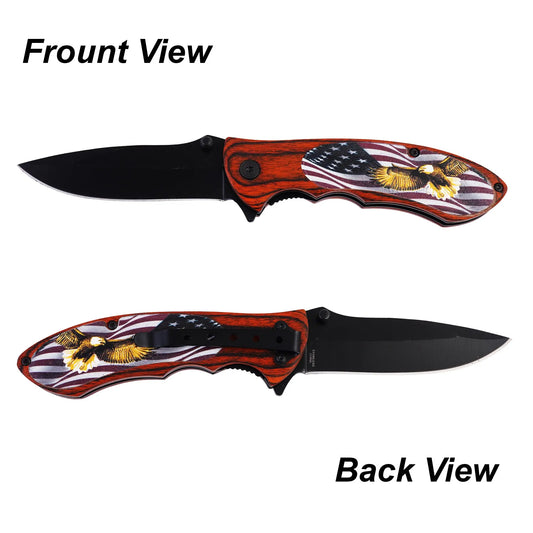 Eagle Pocket Knife with Pocket Clip Durable, Compact & Ready for Any Adventure, Versatile Tool Sleek Design, Sturdy Handle & Secure Pocket Clip for Easy Carry, Ideal for Camping, Hunting & Everyday Use Trendy Zone 21