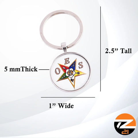 Star Masonic Keyring Masonic Symbolic, Perfect for Freemasons & Collectors, Keys Organizer Trendy Zone 21