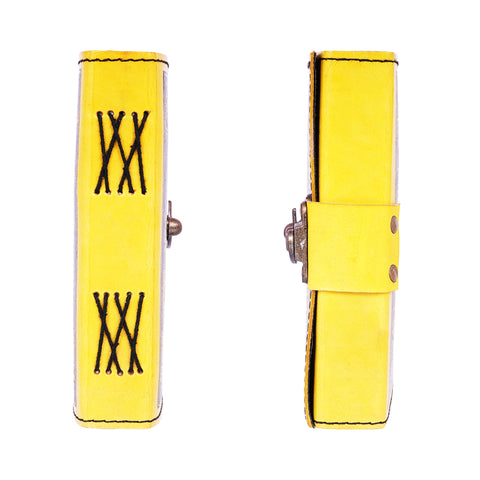 Sunflower Embossed Leather Journal – Handmade 5x7 Notebook