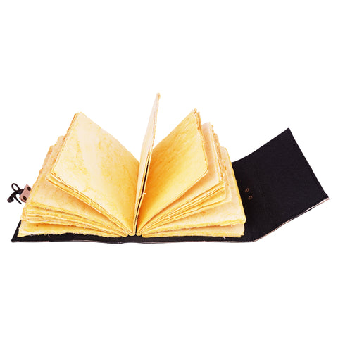 Unicorn Embossed Leather Journal – 5 x 7 Inch Fantasy Writing Notebook | Handmade Linen Parchment Paper