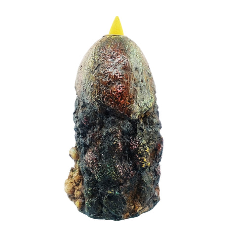 Geode Skull Backflow Burner with LED – 6.5" Tabletop Decoration for Meditation