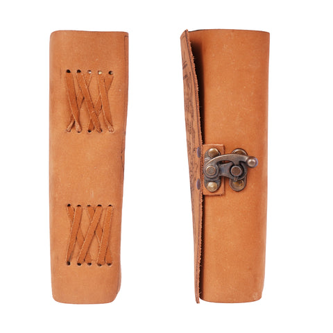 Soft Leather Spirit Moth Journal 5x7 – Handmade Embossed Leather Notebook