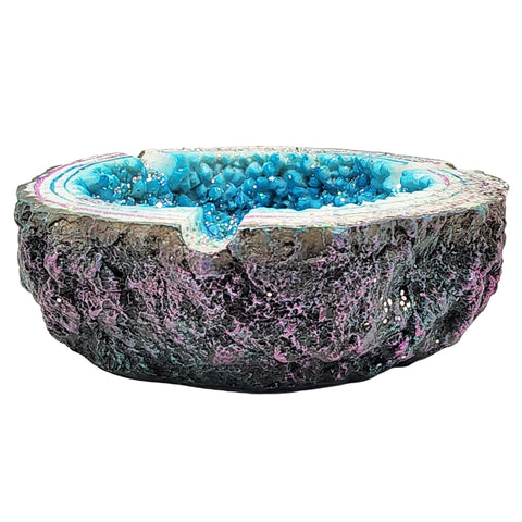 Sparkling Geode Ashtray – 4.5 Inch Blue Decorative Ash Tray