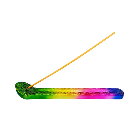 Multi-Colored Tree of Life Incense Burner – 10 Inch | Hand-Painted Cold Cast Resin Holder