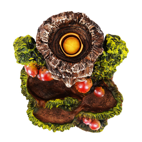 Tree Man Backflow Burner Ornament Multicolor 6"x 5 " Tabletop Decoration