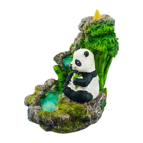 Panda Bamboo Backflow Cone Incense Burner – 5 Inch For Relaxation & Home Décor