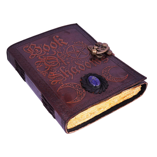 Book of Shadows Stone Leather Embossed Journal – 6 x 8 Inch