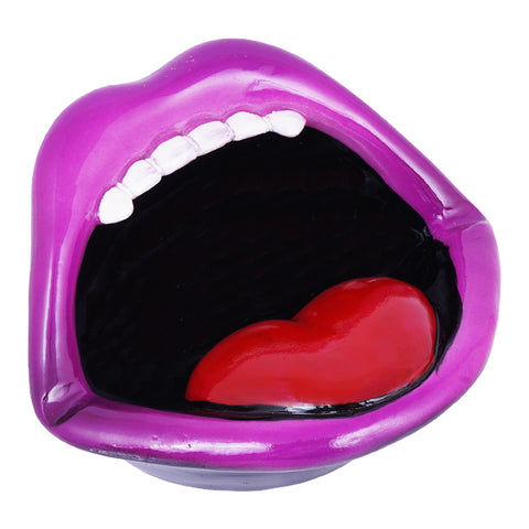 Vampire Lips & Teeth Incense Burner – 5 x 4 x 3 Inch Hand-Painted Cold Cast Resin