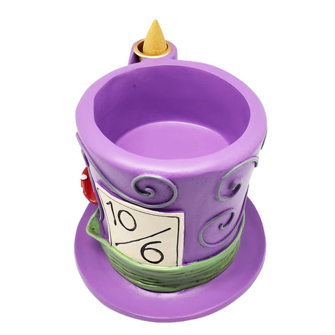 Wonderland Mad Hatter Backflow Incense Burner – 5 x 5 x 4 Inch