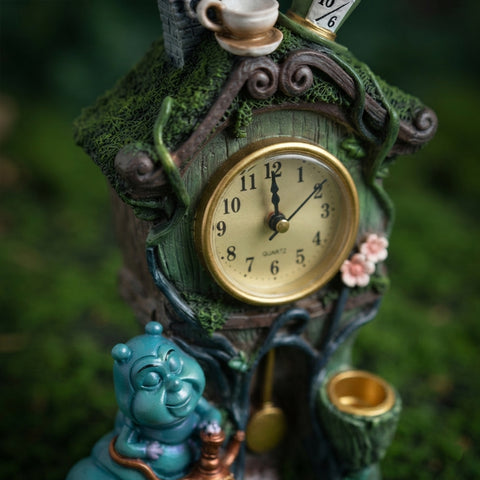 Caterpillar Clock Backflow Incense Burner – Decorative Backflow Incense Cone Holder with Caterpillar and Clock Design