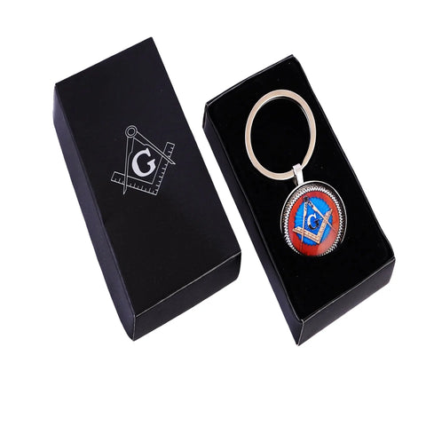 Masonic Keyring Masonic Symbolic, Perfect for Freemasons & Collectors, Keys Organizer, Brown Trendy Zone 21