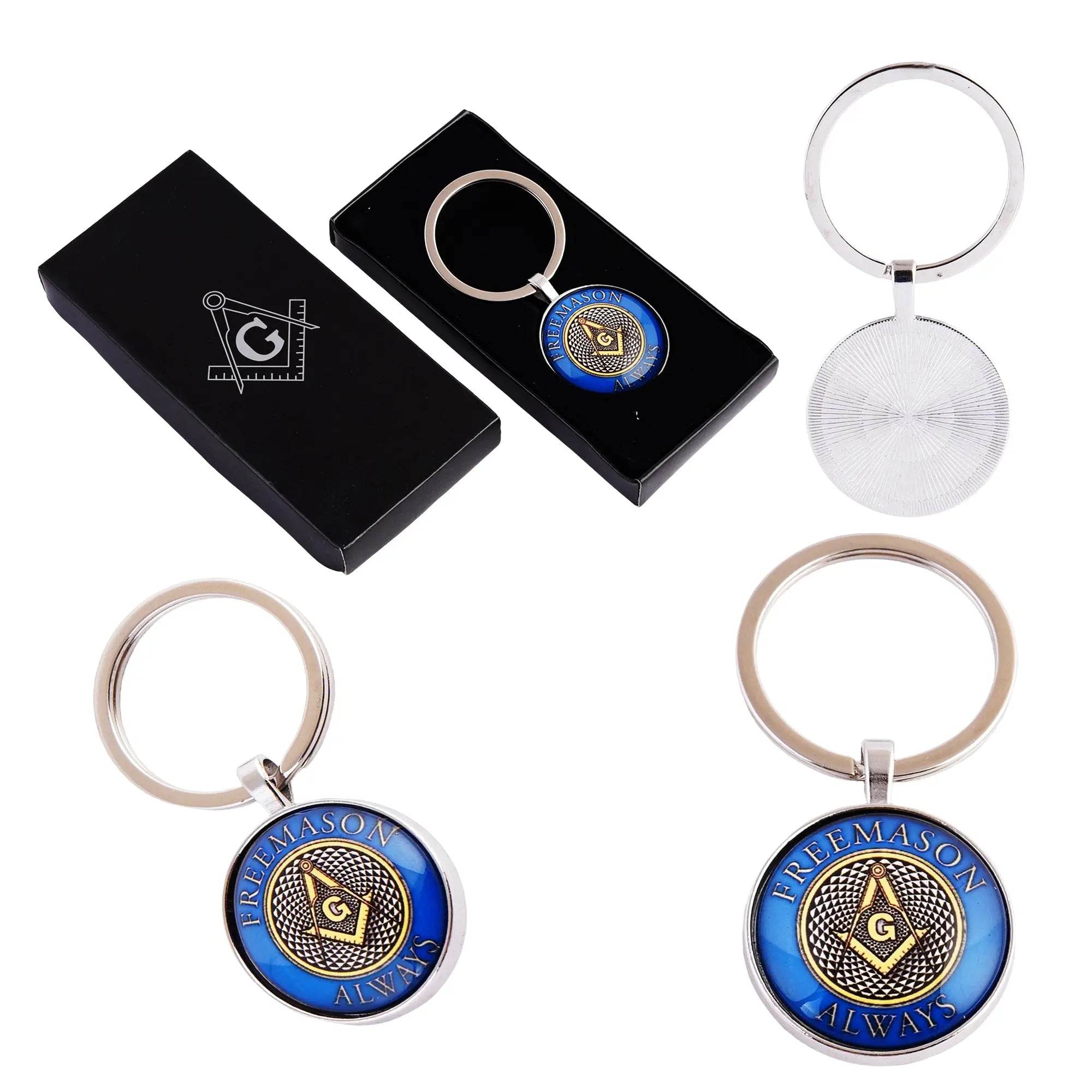 Freemason Always, Masonic Keyring Masonic Symbolic, Perfect for Freemasons & Collectors, Keys Organizer Trendy Zone 21