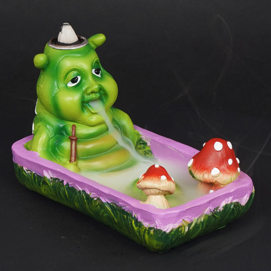 Caterpillar Backflow Incense Burner – 5.7 Inch