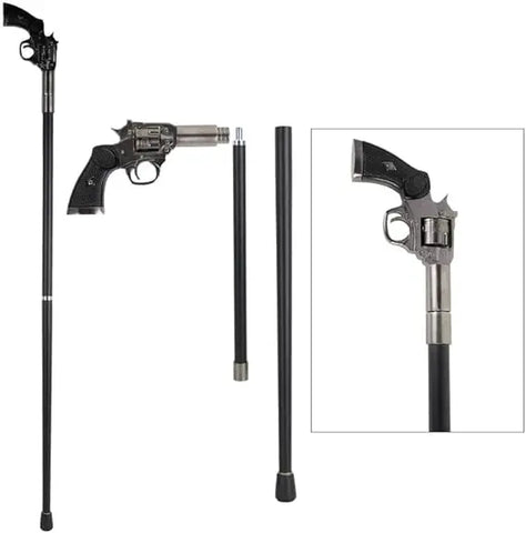 Metal Diamond Gun Walking Cane 38" Trendy Zone 21