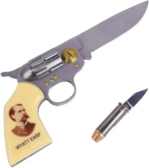 Wyatt Earp Folding Knife, 2-in-1 Collectable Tin Box Set Trendy Zone 21