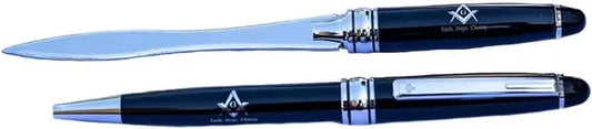 Masonic Ballpoint Pen with Letter Opener Gift Set Trendy Zone 21