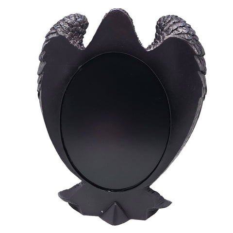 Raven Mirror – 12 x 9 x 3 Inch Hand-Painted Cold Cast Resin