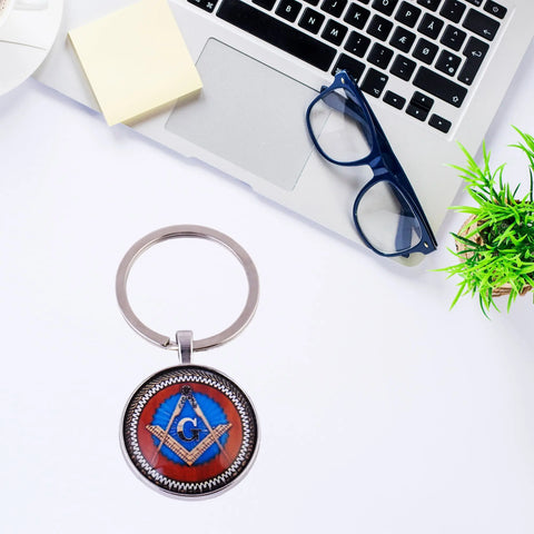 Masonic Keyring Masonic Symbolic, Perfect for Freemasons & Collectors, Keys Organizer Trendy Zone 21