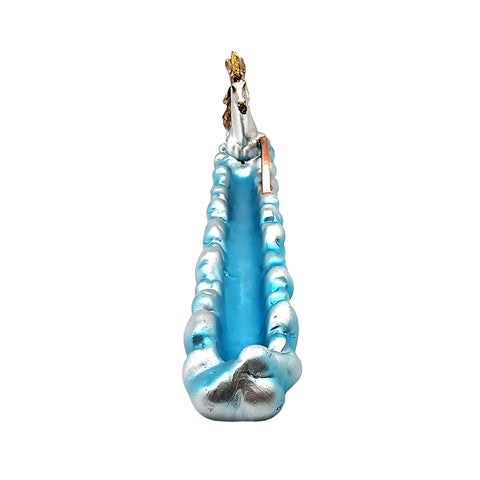 Unicorn Boat Incense Burner – 12 Inch Multicolor Hand-Painted Cold Cast Resin