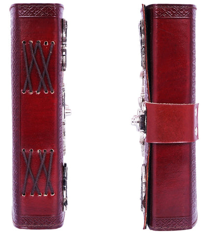 Metal Fairy Leather Journal 5x7 – Handmade Embossed Fairy Notebook