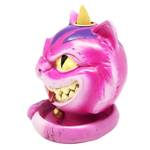 Wonderland Cheshire Cat Backflow Incense Burner – 4 x 4 x 3 Inch