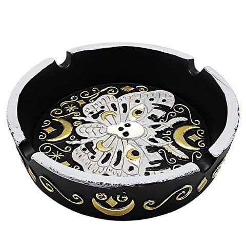 Death’s-head Hawkmoth Hand-Painted Ashtray – 4.25 Inch Decorative Moth Ash Tray