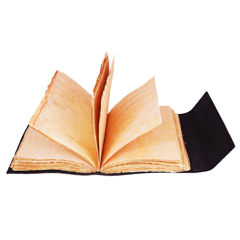 Book Of Shadows Embossed Leather Journal w/Metal Closure - 6"x8 Inch Handmade notebook