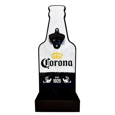 Metal Crona Bottle Opener With Cap Collector Catcher